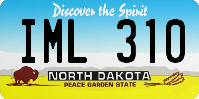 ND license plate IML310