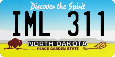 ND license plate IML311