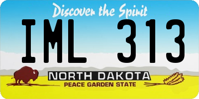 ND license plate IML313