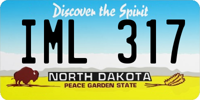 ND license plate IML317