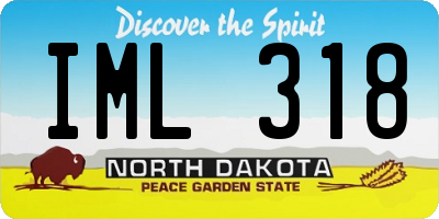 ND license plate IML318