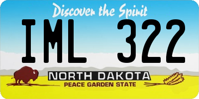 ND license plate IML322