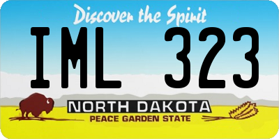 ND license plate IML323