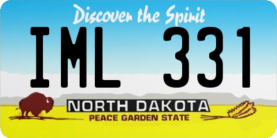 ND license plate IML331