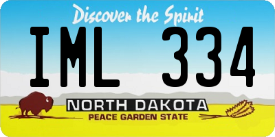 ND license plate IML334