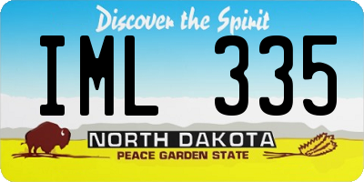 ND license plate IML335