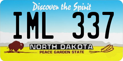 ND license plate IML337