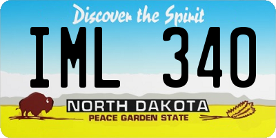 ND license plate IML340