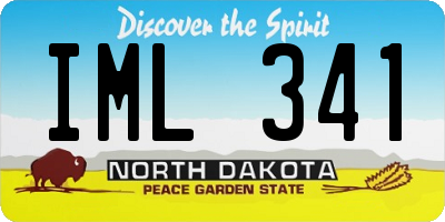 ND license plate IML341