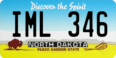 ND license plate IML346