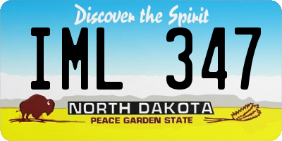 ND license plate IML347