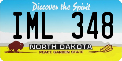 ND license plate IML348