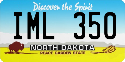 ND license plate IML350