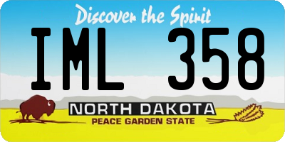 ND license plate IML358