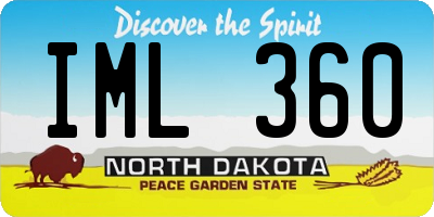 ND license plate IML360