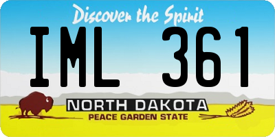 ND license plate IML361