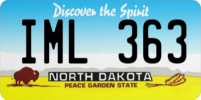 ND license plate IML363