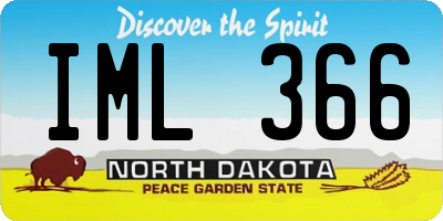 ND license plate IML366