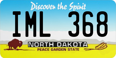ND license plate IML368