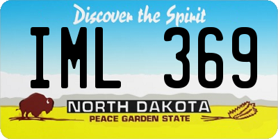 ND license plate IML369