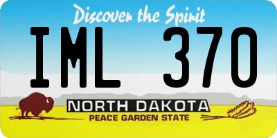 ND license plate IML370