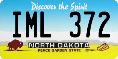 ND license plate IML372