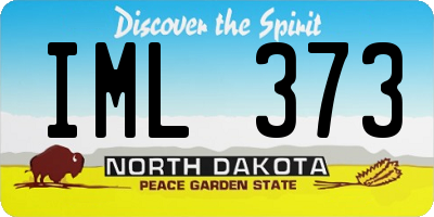 ND license plate IML373