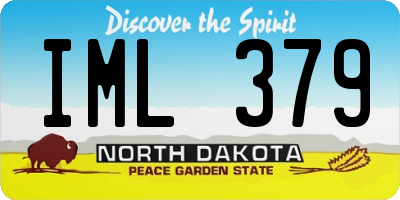 ND license plate IML379