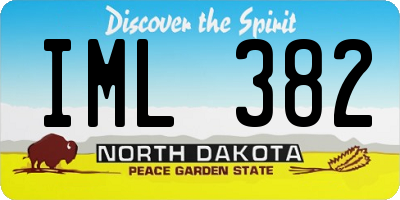 ND license plate IML382
