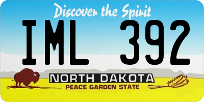 ND license plate IML392