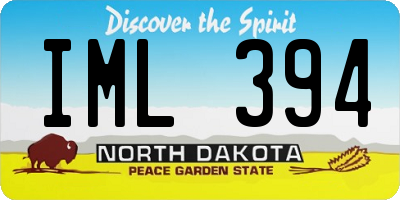 ND license plate IML394