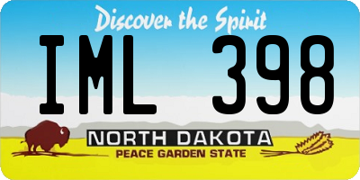 ND license plate IML398