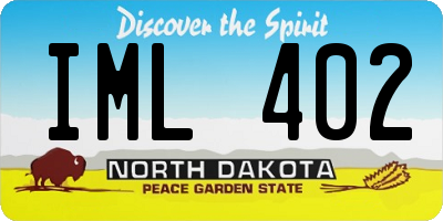 ND license plate IML402