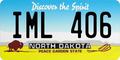 ND license plate IML406