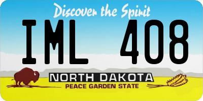 ND license plate IML408