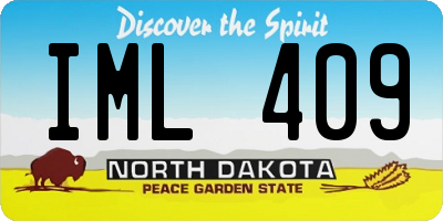 ND license plate IML409