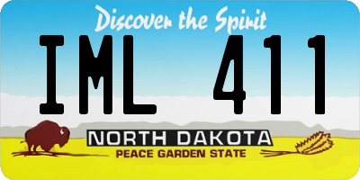 ND license plate IML411