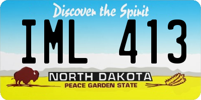 ND license plate IML413