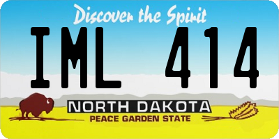 ND license plate IML414
