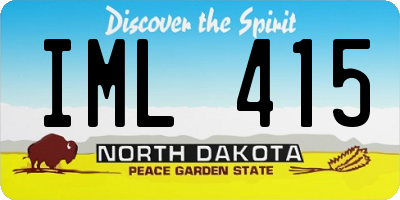 ND license plate IML415