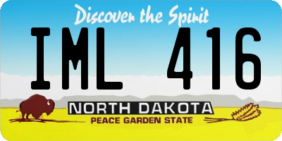 ND license plate IML416