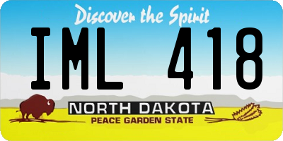 ND license plate IML418