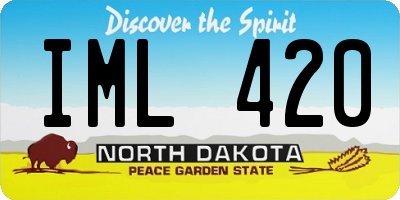 ND license plate IML420