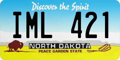 ND license plate IML421