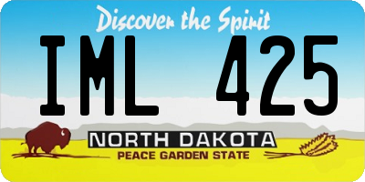 ND license plate IML425