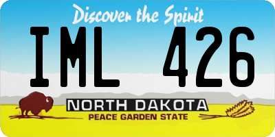 ND license plate IML426