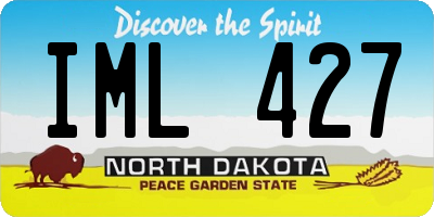ND license plate IML427