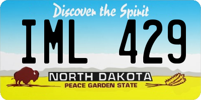 ND license plate IML429