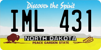 ND license plate IML431