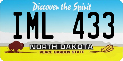 ND license plate IML433